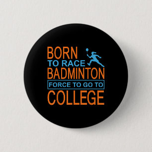Badminton College Apparel Shuttle 6 Cm Round Badge