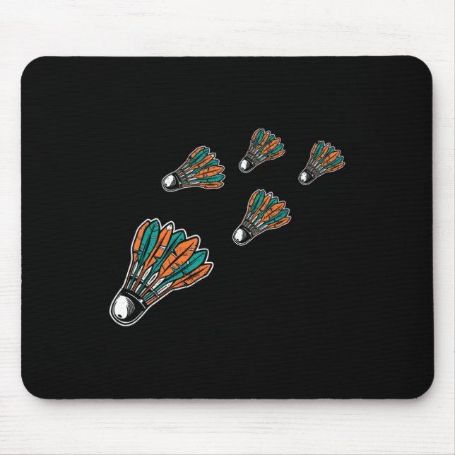 Badminton Colourful Shuttle For Badminton Player M Mouse Pad (Front)