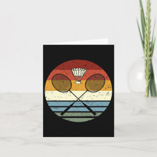 Badminton - Cool Vintage Retro Sport Outfit Racket Card