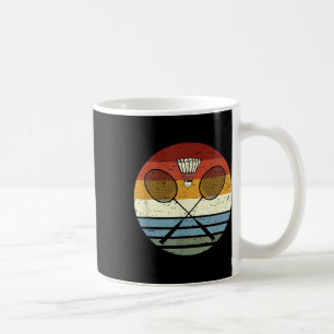 Badminton - Cool Vintage Retro Sport Outfit Racket Coffee Mug