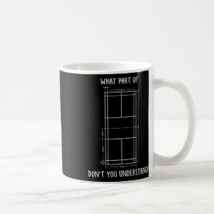 Badminton Court Dimensions Funny Badminton Player  Coffee Mug