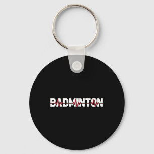 Badminton Court Racket - Racquet Shuttle Ekg Heart Key Ring