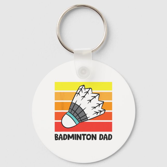 Badminton Dad Funny Badminton Father 1  Key Ring (Front)