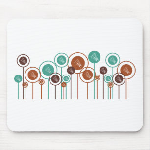 Badminton Daisies Mouse Pad