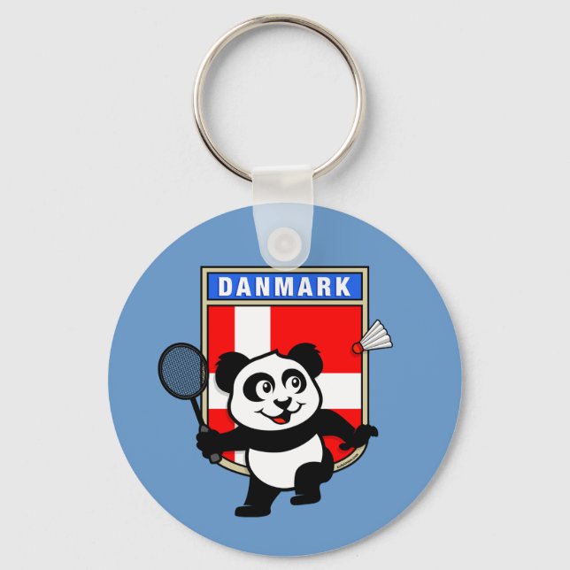 Badminton Denmark Panda Key Ring (Front)