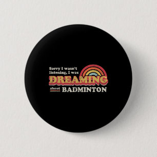 Badminton Design 6 Cm Round Badge