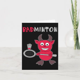 Badminton Devil Badminton Player Shuttle Sports Sm Card