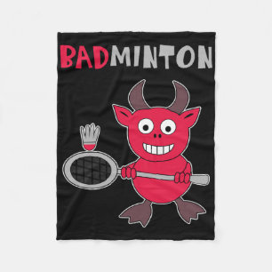 Badminton Devil Badminton Player Shuttle Sports Sm Fleece Blanket