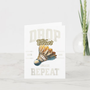 Badminton Drop Clear Smash Repeat Shuttle  Card