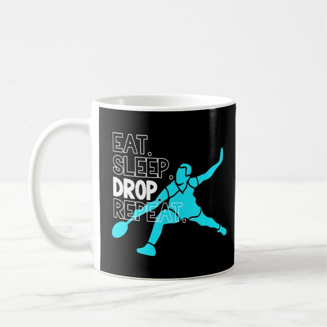 Badminton Eat Sleep Drop Repeat  Coffee Mug (Left)