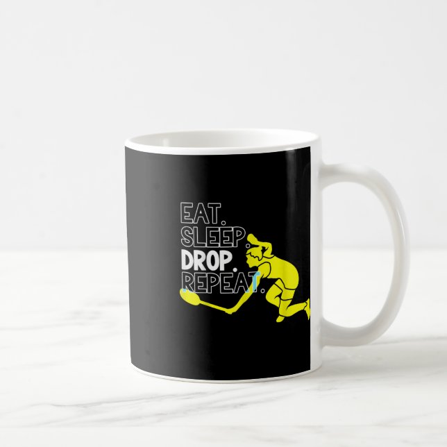 Badminton. Eat. Sleep. Drop. Repeat.  Coffee Mug (Right)
