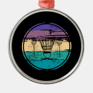 Badminton Equipment Design Metal Ornament