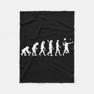 Badminton Evolution Jersey Tee Funny Rackets Ball Fleece Blanket