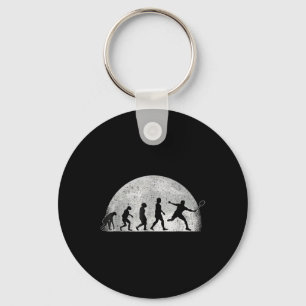 Badminton Evolution - Moon Badminton Player Key Ring