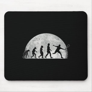 Badminton Evolution - Moon Badminton Player Mouse Pad
