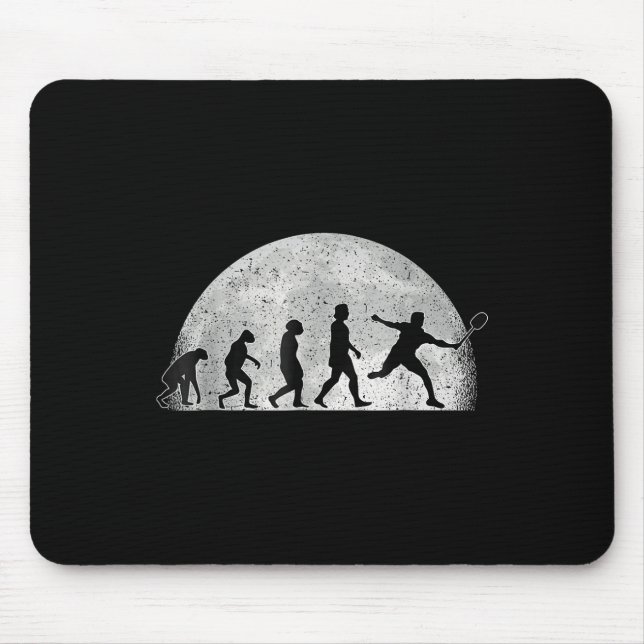Badminton Evolution - Moon Badminton Player  Mouse Pad (Front)