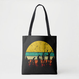 Badminton Evolution Retro Badminton Player Tote Bag