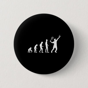Badminton Evolution Shuttle Funny 6 Cm Round Badge