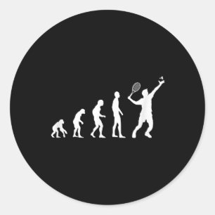 Badminton Evolution Shuttle Funny Classic Round Sticker