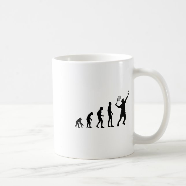 Badminton Evolution Shuttle Funny  Coffee Mug (Right)
