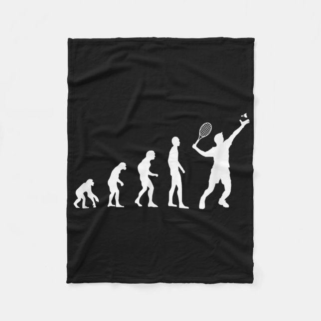 Badminton Evolution Shuttle Funny  Fleece Blanket (Front)