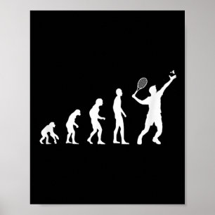 Badminton Evolution Shuttle Funny  Poster