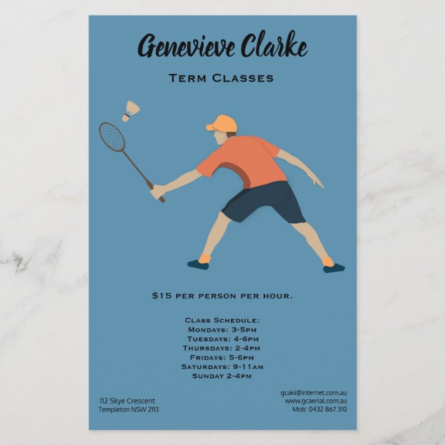 Badminton Flyer (Front)