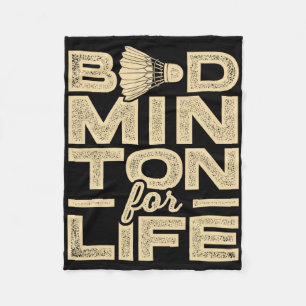 Badminton For Life Badminton Player Shuttle Cross Fleece Blanket