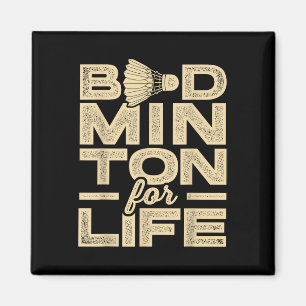 Badminton For Life Badminton Player Shuttle Cross Magnet