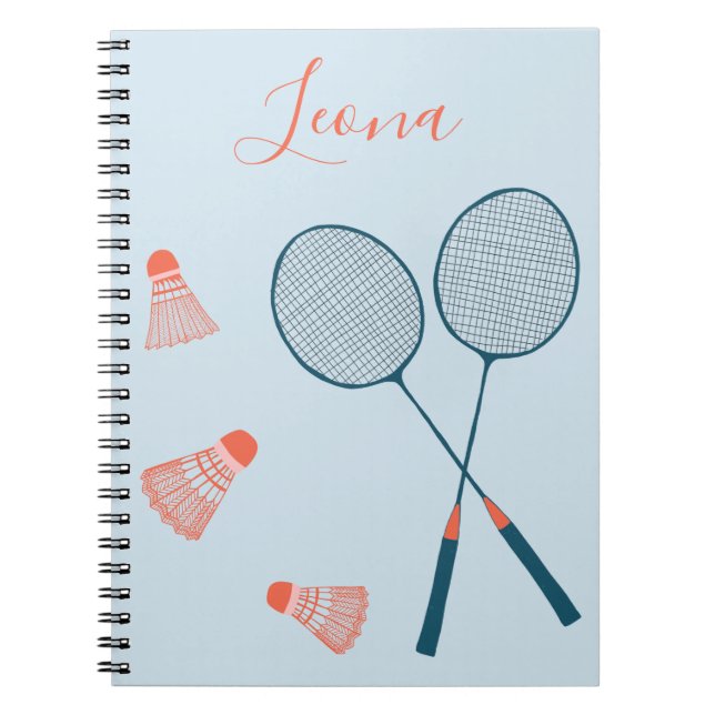 Badminton for two custom notebook (Front)