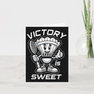 Badminton Forever Cartoon Shuttle And Racket Graph Card