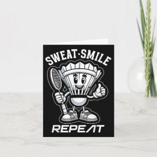 Badminton Forever Cartoon Shuttle And Racket Graph Card