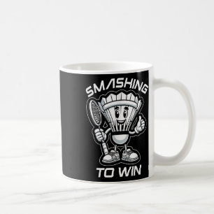 Badminton Forever Cartoon Shuttle And Racket Graph Coffee Mug