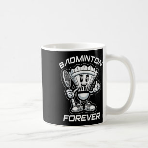 Badminton Forever Cartoon Shuttle And Racket Graph Coffee Mug