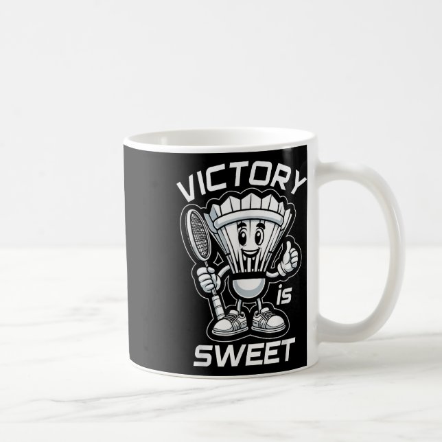 Badminton Forever Cartoon Shuttle And Racket Graph Coffee Mug (Right)