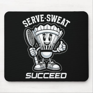 Badminton Forever Cartoon Shuttle And Racket Graph Mouse Pad