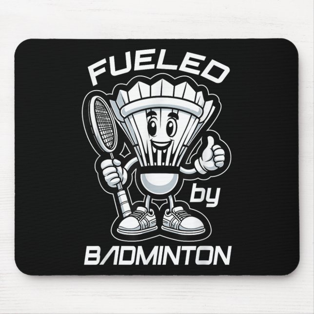 Badminton Forever Cartoon Shuttle And Racket Graph Mouse Pad (Front)