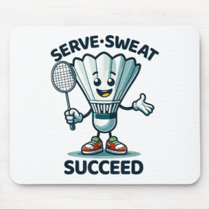 Badminton Forever Cartoon Shuttle And Racket Graph Mouse Pad
