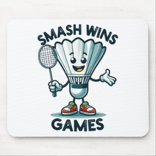 Badminton Forever Cartoon Shuttle And Racket Graph Mouse Pad