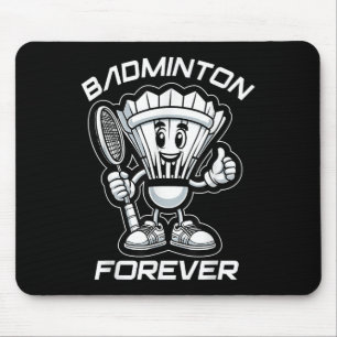 Badminton Forever Cartoon Shuttle And Racket Graph Mouse Pad