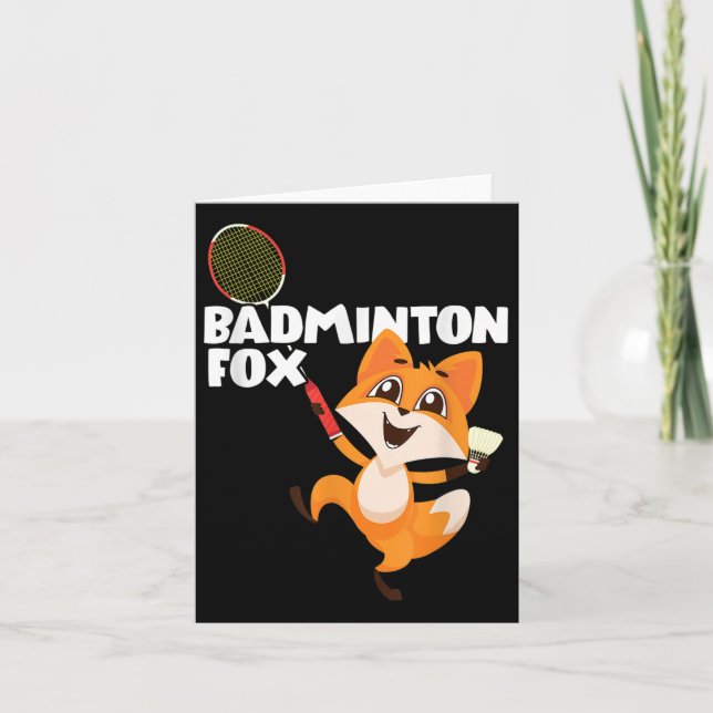 Badminton Fox  Card (Front)