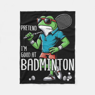 Badminton Frog Shuttle Poona Fleece Blanket