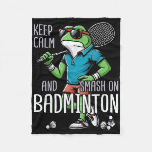 Badminton Frog Shuttle Poona  Fleece Blanket