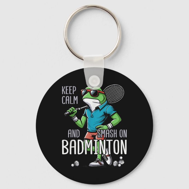 Badminton Frog Shuttle Poona  Key Ring (Front)