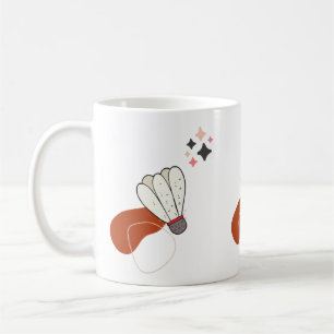 Badminton funny shuttlecock for player  coffee mug