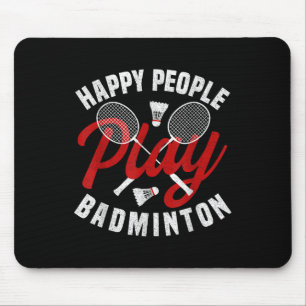 Badminton Game Coach Happy Shuttle Badminton Playe Mouse Pad