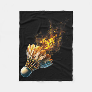 Badminton Game Lover Bad Words Shuttle Badminton Fleece Blanket