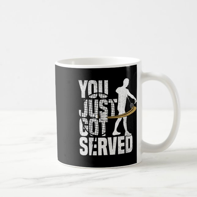 Badminton Game Lover Served Shuttle Player Badmint Coffee Mug (Right)