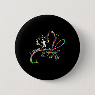 Badminton Game Player Shuttle Player Badminton 6 Cm Round Badge