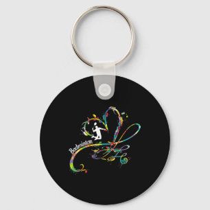 Badminton Game Player Shuttle Player Badminton Key Ring